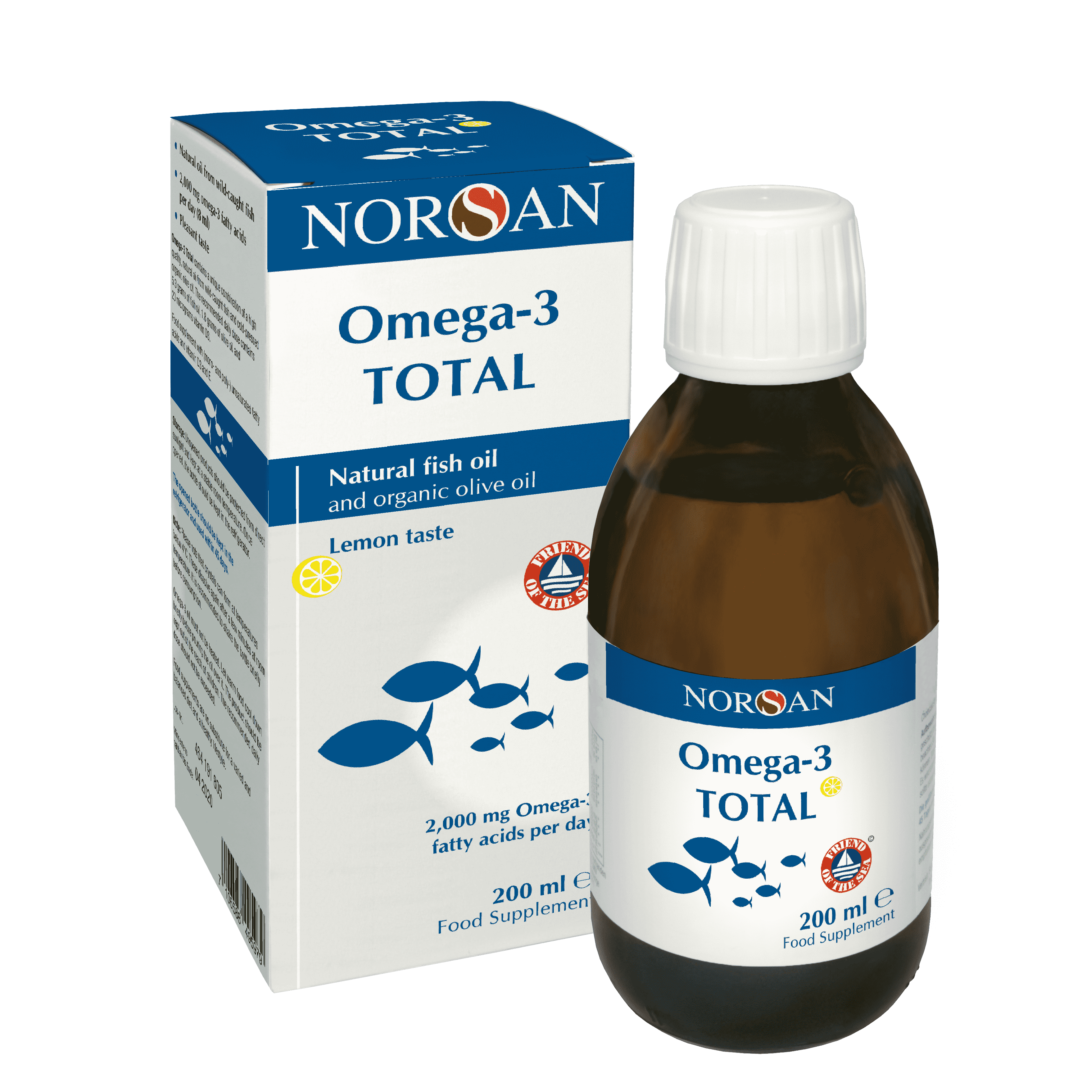 ENG 20200520 Produktbild 200ml Box Links Flasche Rechts NORSAN Total Zitrone Min
