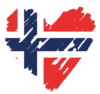 Norwegen Flagge Herz 1 100x94